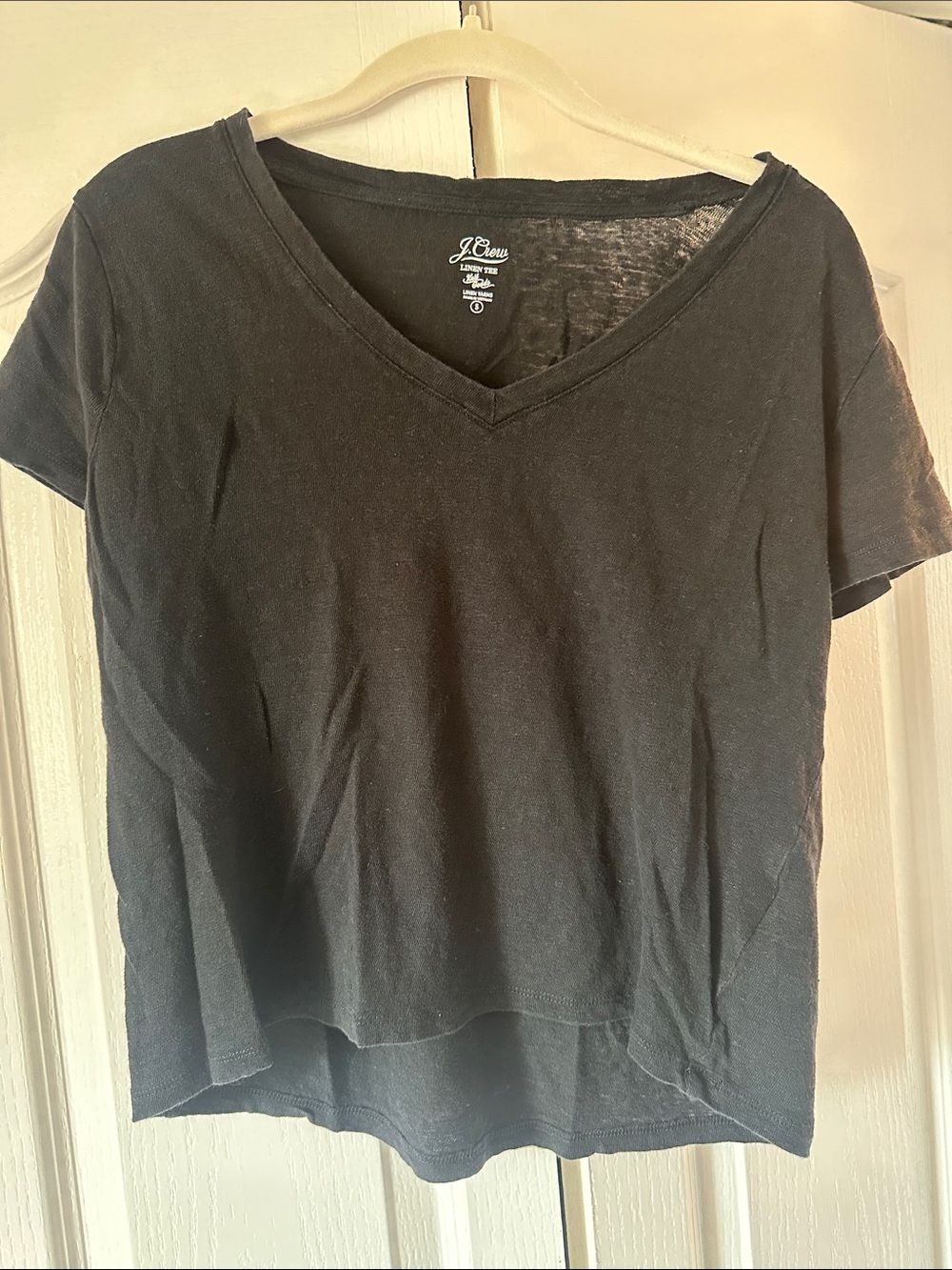 J. Crew Black V-Neck Short Sleeve Tee